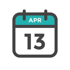 April 13 Calendar Day or Calender Date for Deadline or Appointment