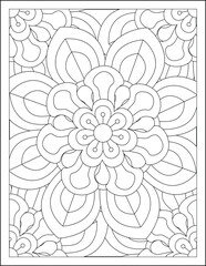 Flowers Zentangle wavy seamless pattern. Doodle black and white abstract vector background.	
