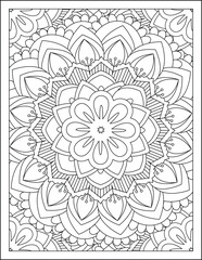 Flowers Zentangle wavy seamless pattern. Doodle black and white abstract vector background.	
