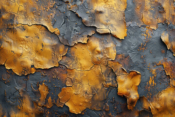 A closeup of rusted metal with visible textures and intricate patterns, showcasing the beauty in decay and weathering in the style of nature. Created with Ai