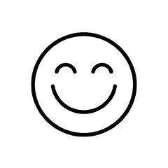 Line Drawing Icon of a Happy Face