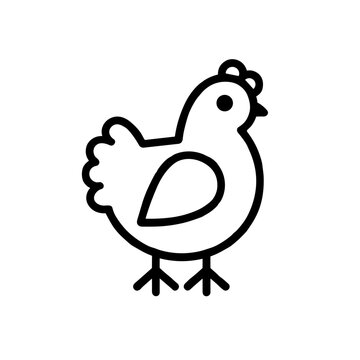recommend clip art: Line Icon of a Chicken