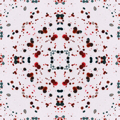 seamless abstract pattern and texture. Symmetrical pattern of watercolors and bubbles