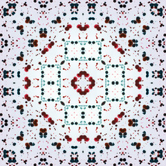 seamless abstract pattern and texture. Symmetrical pattern of watercolors and bubbles