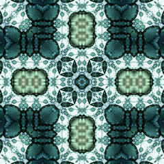 seamless abstract pattern and texture. Symmetrical pattern of watercolors and bubbles