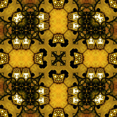 seamless abstract pattern and texture. Symmetrical pattern of watercolors and bubbles