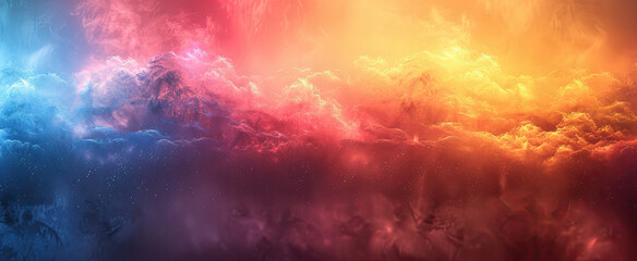 Abstract colorful background, fire and ice elements, smoke. Created with Ai