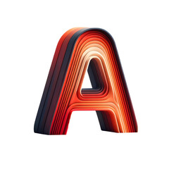 3D letter A