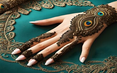 henna tattoo on hand