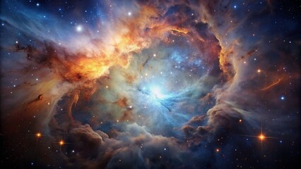 Nebula clouds in space