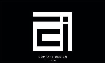 EI, IE Abstract Letters Logo Monogram Design icon Font