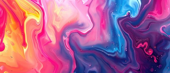 Abstract neon colors surface texture. Trendy and fun abstract background. Abstract concept with neon colorful fluid art background
