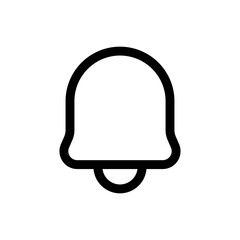 Notification icon in trendy outline style isolated on white background. Notification silhouette symbol for your website design, logo, app, UI. Vector illustration, EPS10.