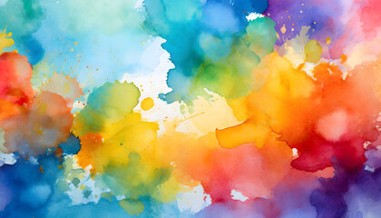 Vibrant Watercolor Splash background. Generative AI.