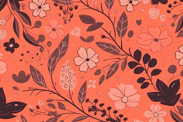 seamless floral pattern made by midjourney