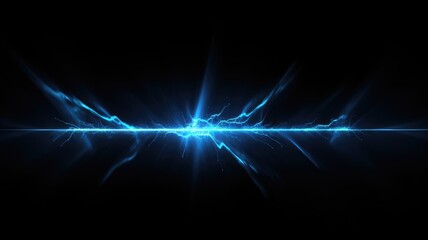 neon blue quantum burst background - obrazy, fototapety, plakaty