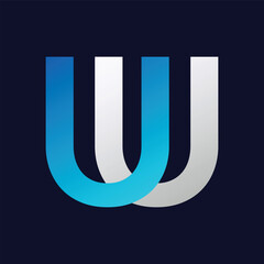 UU Letter Logo Template Illustration Design.