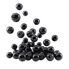 Natural and Fresh Black Bean Bubbly isolated on white background 
