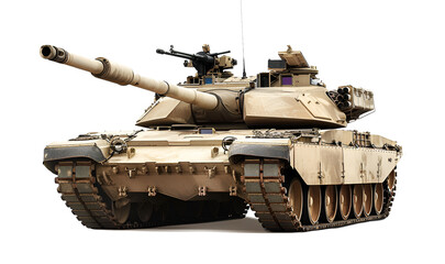 M1 Abrams tank, png isolated on a transparent background