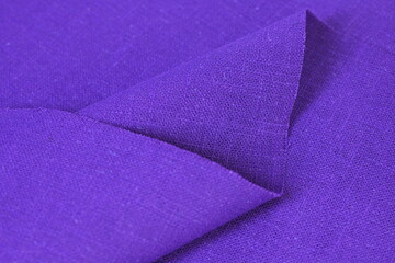 purple hemp viscose natural fabric cloth color, sackcloth rough texture of textile fashion abstract background