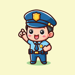Funny Police Vector Design Illustration
