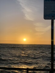 sunset over the sea