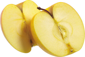 Naklejka na ściany i meble half of a yellow apple