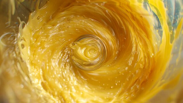 Juicing Delight: Mango Nectar Swirling in the Juicer