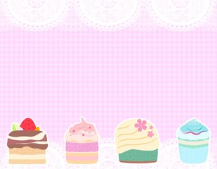 ケーキの背景素材①
