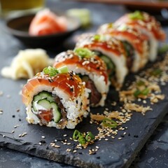 Sushi rolls that captivate with their delicious complexity