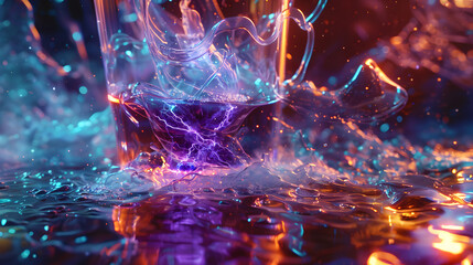 Quantum quench a scientific twist on refreshment vibrant  - obrazy, fototapety, plakaty