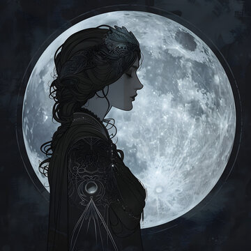 Selene goddess of the moon luna 