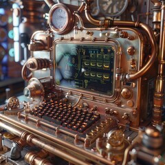 Steampunk Laboratory Computer