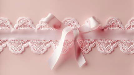 Lovely white bow pattern on a pink background