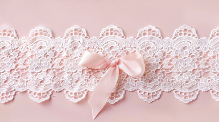 Lovely white bow pattern on a pink background
