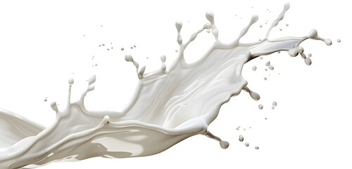 Obraz premium Milk Splash on transparent png