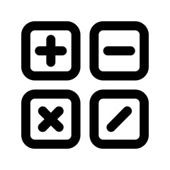 Fototapeta premium calculator line icon