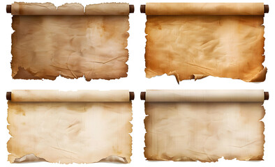 Paper Pieces Isolated on a withe or Transparent Background PNG