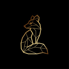 Geometric Luxury Fox Logo