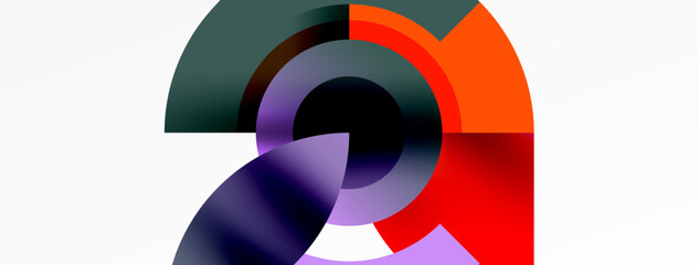 Obraz premium Circle geometric abstract vector background