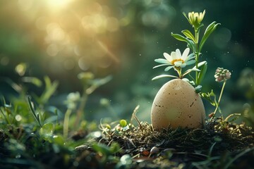 A digital Easter card with the image symbolizing hope and resurrection