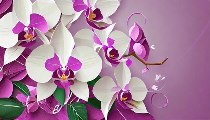 Orchid Bloom Digital Illustration