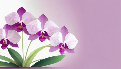 Serene Purple Orchids Illustration