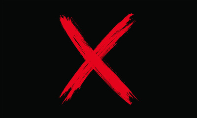 red cross on background black