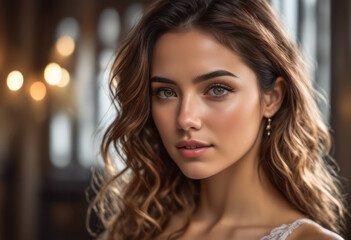 A Portrait Of Breathtakingly Gorgeous, Exotic, Beautiful Woman.
