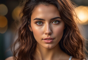 Fototapeta premium A Portrait Of Breathtakingly Gorgeous, Exotic, Beautiful Woman. 