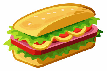 sandwich silhouette vector illustration