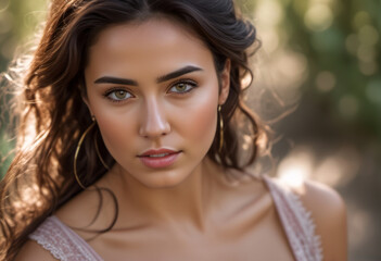 A Portrait Of Breathtakingly Gorgeous, Exotic, Beautiful Woman.
