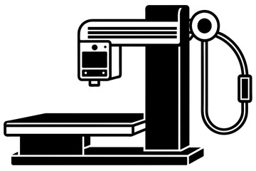 x-ray machine silhouette vector illustration