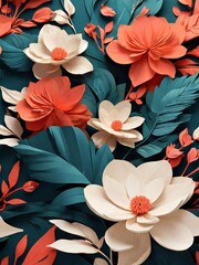 background with floral pattern. beautiful design for greeting cards, posters. generative ai